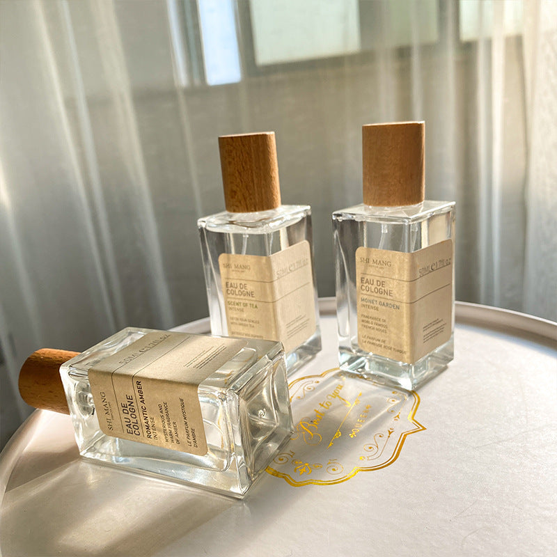 50ML Square Perfume Subpackaging Portable Press Glass Empty Bottle