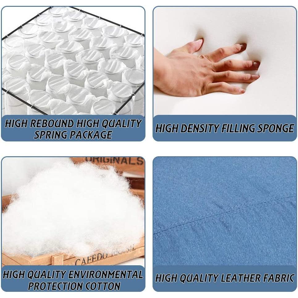 Blue Fabric Recliner Chair For Living Room Home Theater