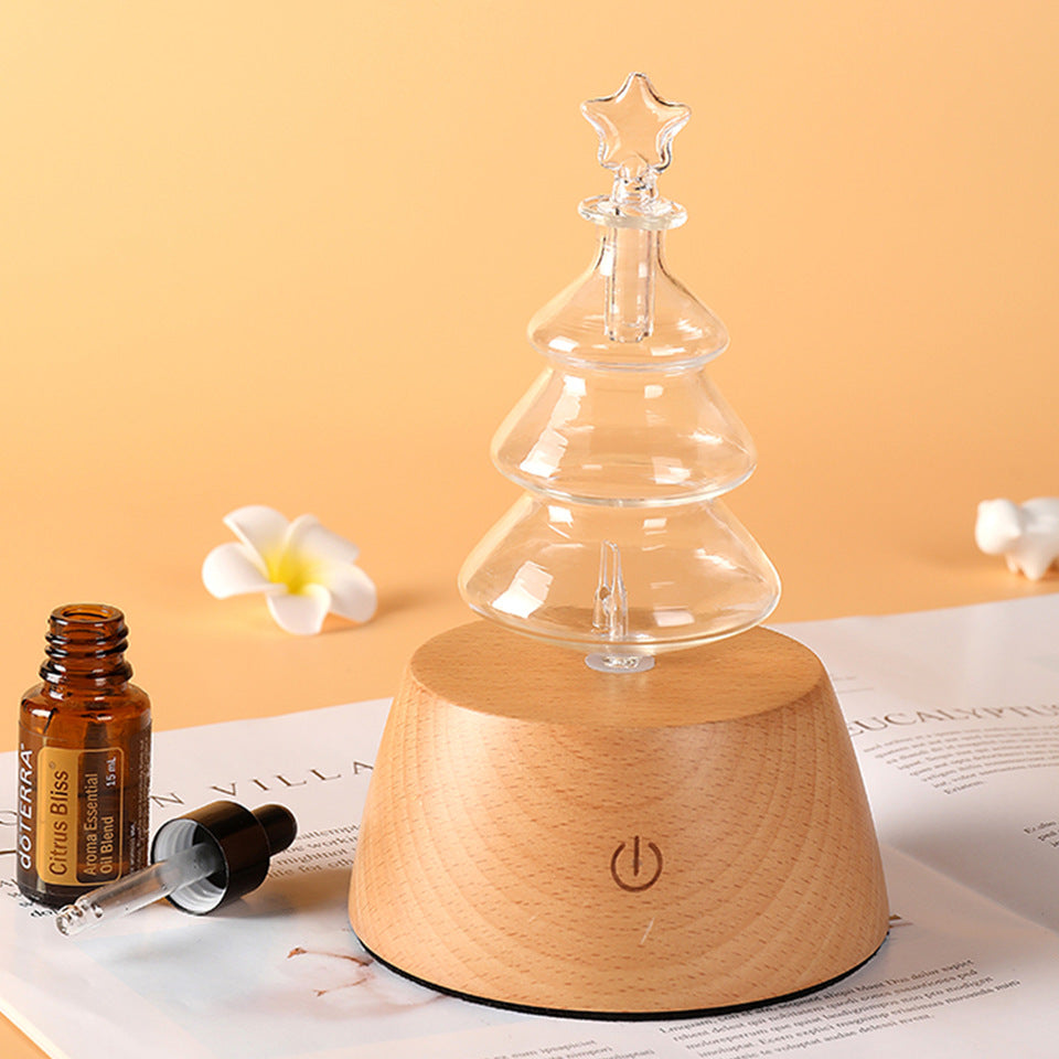 Solid Wood Aromatherapy Instrument Glass Pure Essential Oil Aroma Diffuser