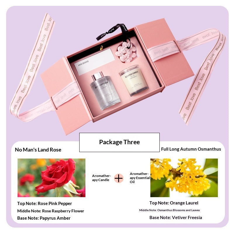 Smoke-Free Essential Oil Home Indoor Premium Diffuser Cherry Blossom Aromatherapy Gift Set