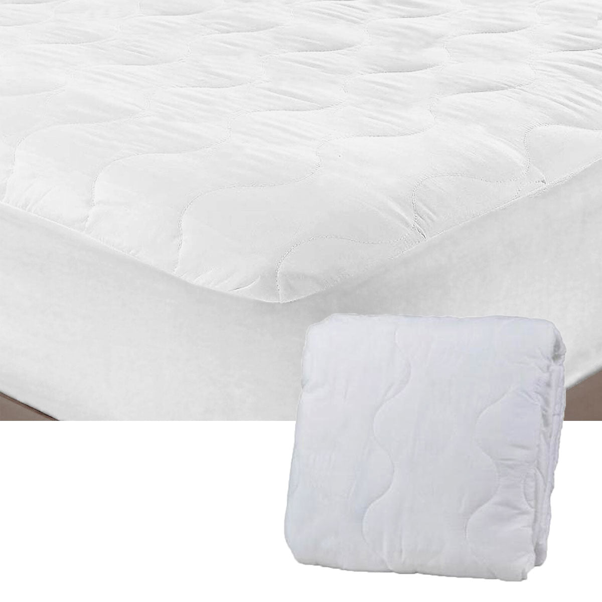NNEDSZ Essentially Home Living Microfibre Quilted Fitted Mattress Protector - DOUBLE