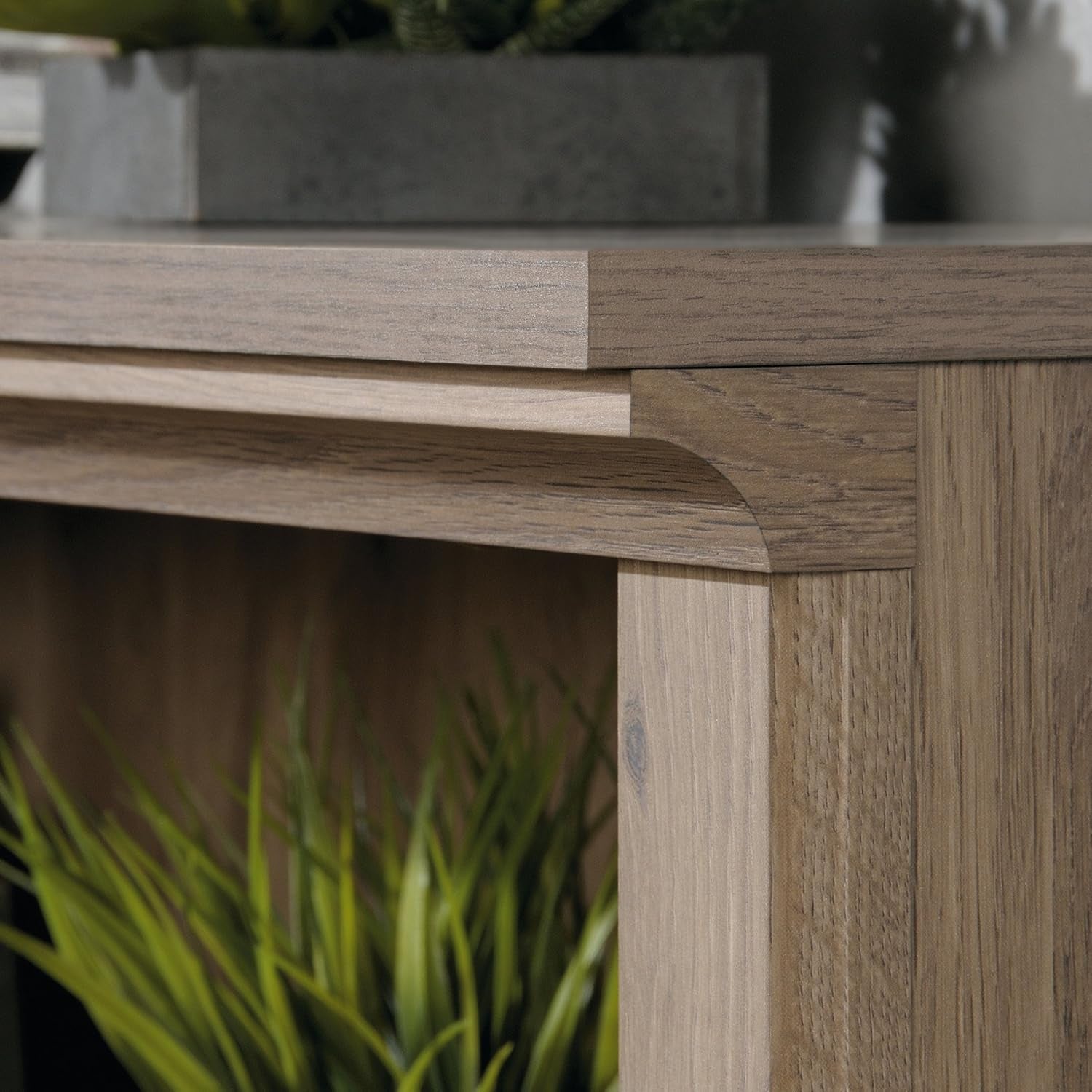 Two Tier Wooden Bookcase Salt Oak Multipurpose Bookshelf For Home Office And Living Room