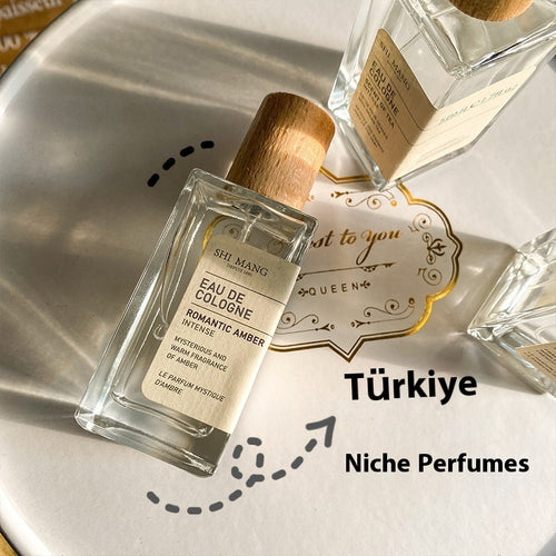 50ML Square Perfume Subpackaging Portable Press Glass Empty Bottle