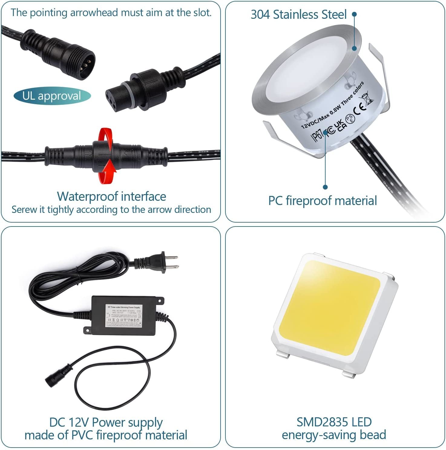 RGB Outdoor Lamp String LED Underground Lamp Low