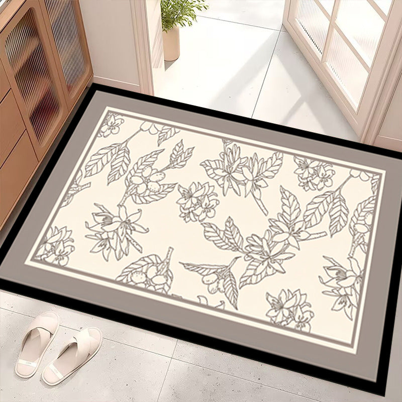 Light Luxury Crystal Velvet Absorbent Floor Mat Bathroom Mats American Style