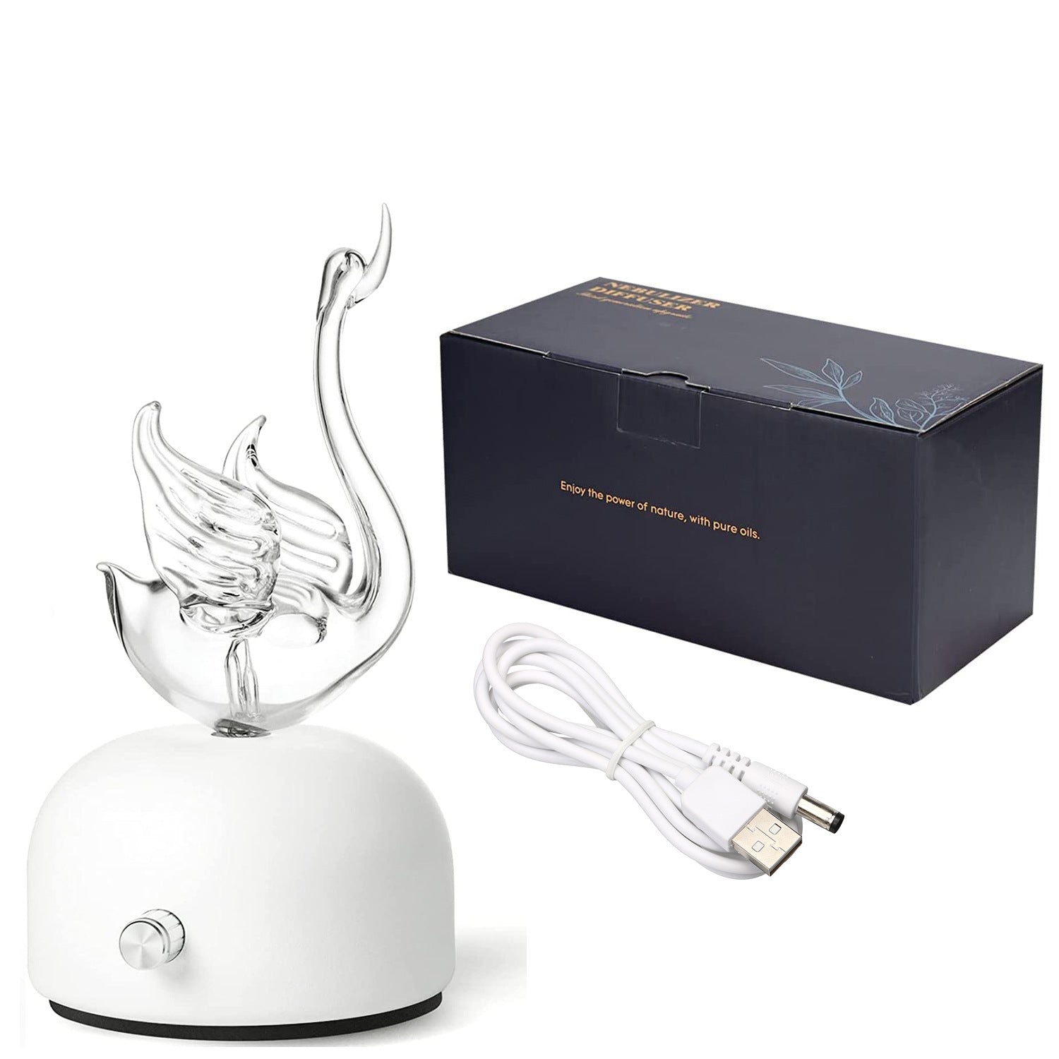 Solid Wood Aromatherapy Instrument Glass Pure Essential Oil Aroma Diffuser