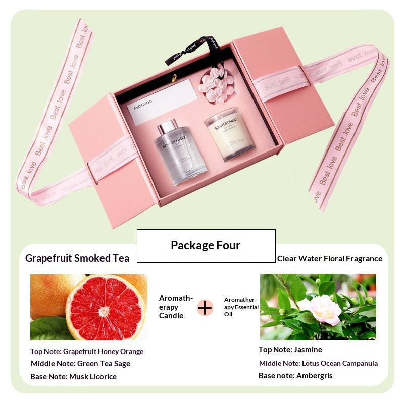 Smoke-Free Essential Oil Home Indoor Premium Diffuser Cherry Blossom Aromatherapy Gift Set