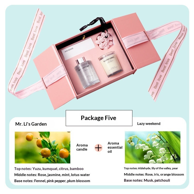 Smoke-Free Essential Oil Home Indoor Premium Diffuser Cherry Blossom Aromatherapy Gift Set