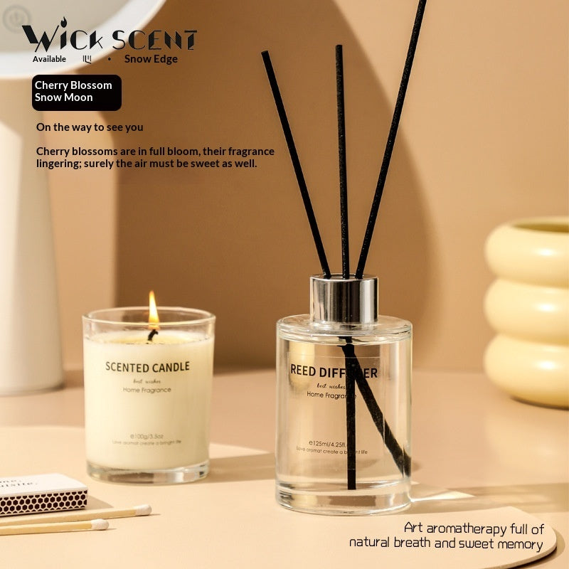 Smoke-Free Essential Oil Home Indoor Premium Diffuser Cherry Blossom Aromatherapy Gift Set